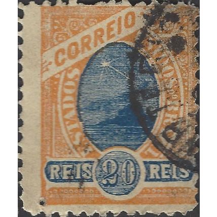 BRAZIL, Sugarloaf mountain, orange & blue 1894, 20reis