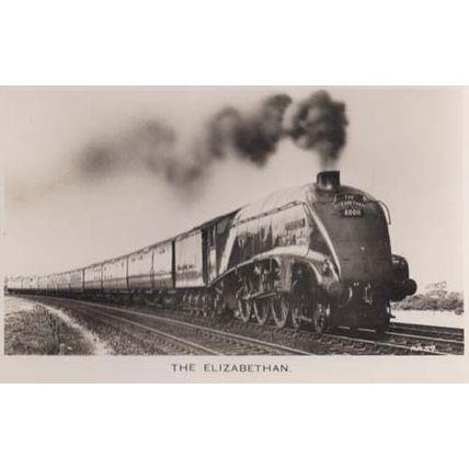 The Elizabethan Train At Retford Nottingham Antique Railway Real Photo Postcard