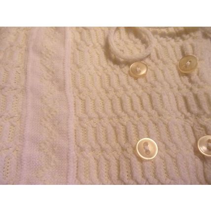 Vintage Hooded Baby Sweater Yellow with White Trim Size Medium Made in Portugal