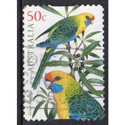 Australia 2005 Australian Parrots - Green Rosella 50c s/a Used
