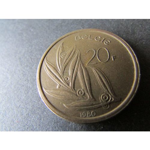 1980 BELGIUM TWENTY FRANCS DUTCH TEXT - COIN - 3 FREE POST. AAM