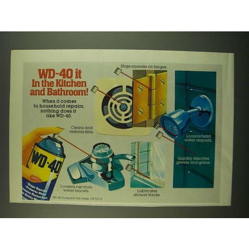 1983 WD-40 Lubricant Ad - WD-40 it in the Kitchen and Bathroom