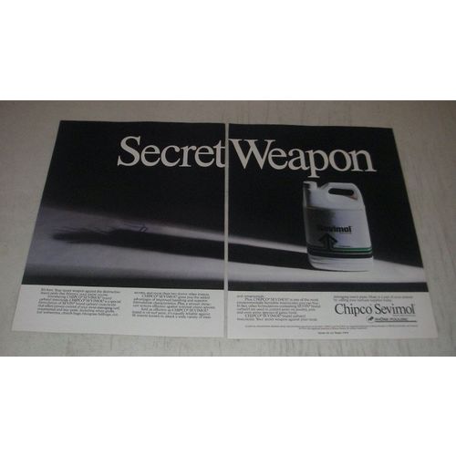 1990 Rhone-Poulenc Chipco Sevimol Ad - Secret Weapon