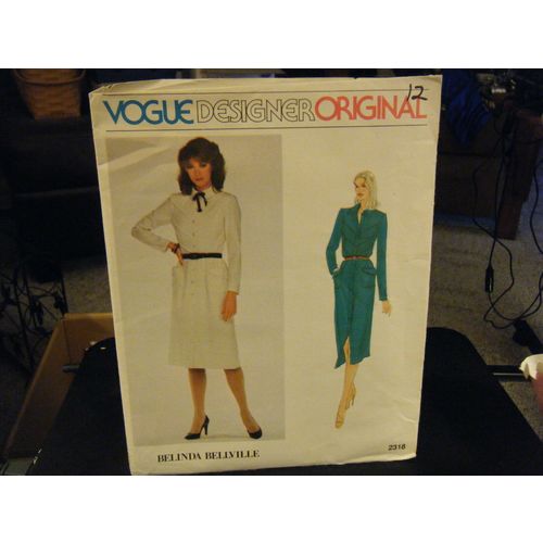 Vogue Belinda Bellville 2318 Misses Dress Pattern - Size 12 Bust 34