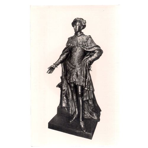 life size BRASS STATUE of King Edward Vl vintage postcard St Thomas Hospital #