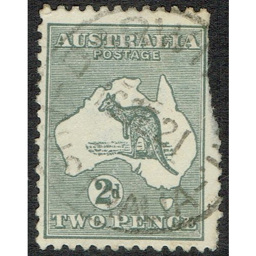 Australia 1915 Kangaroo 2d Grey wmk W6 SG35 AvU