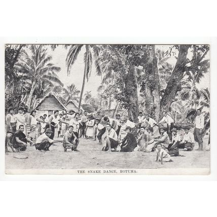 The Snake Dance People of Rotuma Fiji Ethnic Postcard