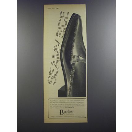 1964 Barker Fusilier Shoes Ad - Seamy Side