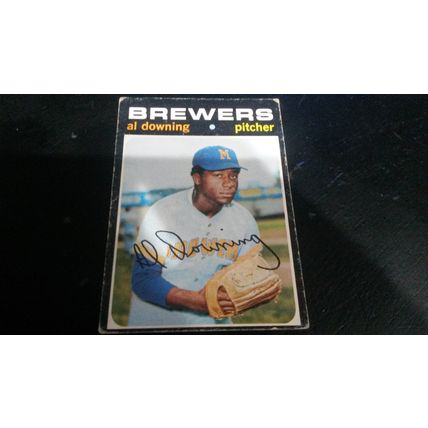 1971 Topps Card # 182 Al Downing Good (2) Milwaukee Brewers