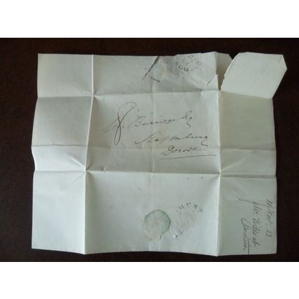 1833 GB Burridge Shaftesbury 8d mileage rate entire Dorchester cancel Thom Wills