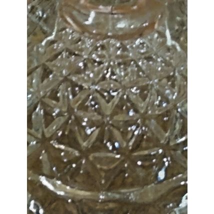 Imperial Candle Holder Clear Crystal Double Cone Base Laced Edge 4.5"