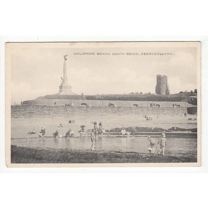 Children's Beach South Beach Aberystwyth Postcard Cardiganshire ETW