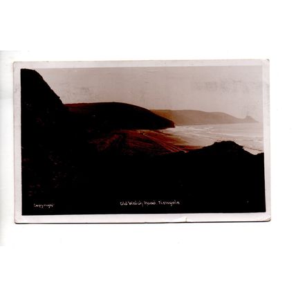 SUPERB REAL PHOTOGRAPHIC POSTCARD OF OLD WELCH ROAD NEWGALE PEMBROKESHIRE (3937)