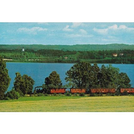 Anten Grafsnas Jarnvag Ruda Oskarshamns Swedish Train Postcard