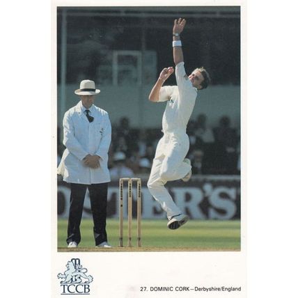 Dominic Cork Derbyshire English International Cricket Player Postcard
