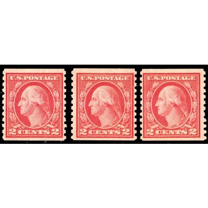 492, MNH WHOLESALE Group of Three Coils - Very Fresh! CV $57. - Stuart Katz
