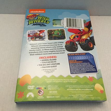 NEW Nickelodeon Blaze & The Monster Machines Wild Wheels Escape Animal Island DV