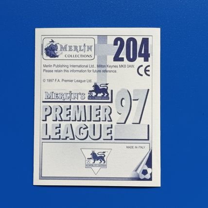 Merlin Premier League 97 Sticker #204: Tony Yeboah Leeds United