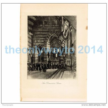 SIENA, SAN DOMENICO, ITALY, BOOK ILLUSTRATION/PRINT, 1904