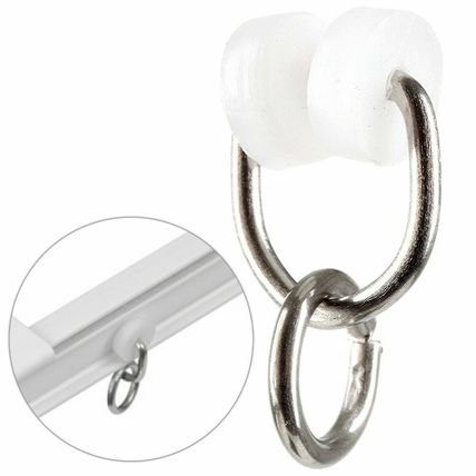 CURTAIN RAIL GLIDERS 40x Metal Track Runners Hanging Glider Wheels Free Post