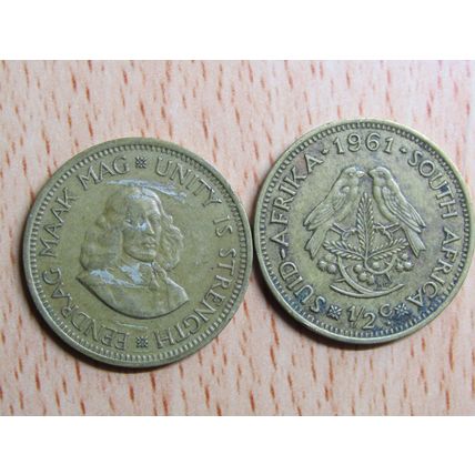 Suid Africa South Africa 1961 1/2 Cent Coin
