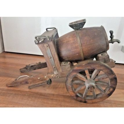Interesting large wooden Old Vintage model horse Ale carriage - cart Wagon Trap