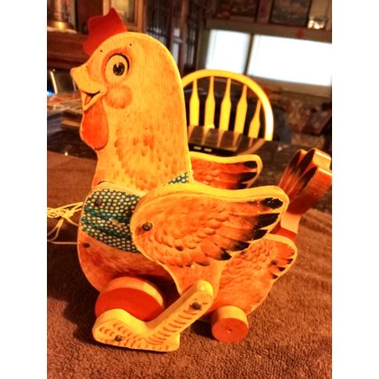 Old Vintage Original Fisher Price Katy Kackler # 140 9" Tall 1954