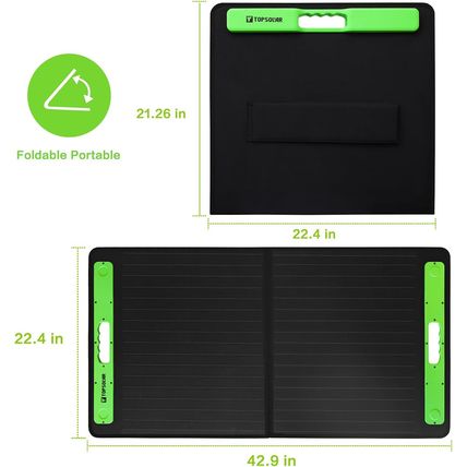 Topsolar 100W Foldable Portable Solar Panel Charger Kits for Portable Power Stat