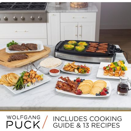 Wolfgang Puck XL Reversible Grill Griddle, Oversized Removable Cooking Plate, No