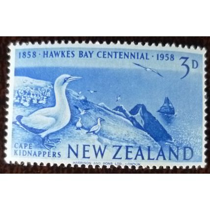 New Zealand 1958 Centenary Hawke's Bay Province 3d Gannets mint stamp SG769