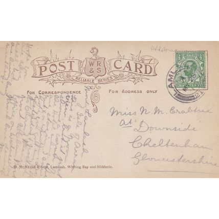 EC895 LAMLASH - HAMILTON TERRACE. PRINTED POSTCARD