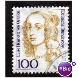 GER 1986 100pf 'FAMOUS WOMEN -LUISE HENRIETTE VON ORANIEN' FINE USED (EBID1010)