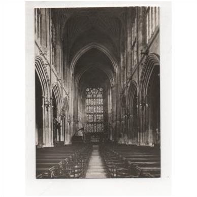 The Abbey, Bath, Somerset UK. Small vintage real photo snapshot