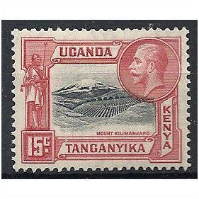 KUT 1935 SG113 15c Black & Scarlet Mounted Mint . . .