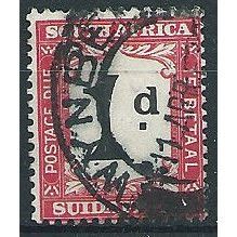 South Africa 1948 D35 1d Black & Carmine Postage Due Fine Used .. .