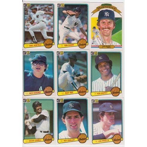 1983 Donruss New York Yankees team set 25 cards- Winfield, 2 Guidry, Piniella