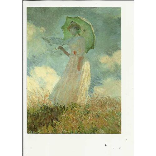 WOMAN WITH PARASOL (Claude Monet) Athena Postcard (0560373)
