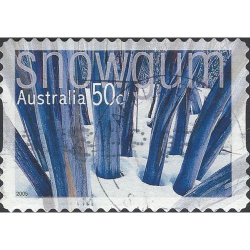 AUSTRALIA, Snowgum s/a, blue 2007, 50c, #3