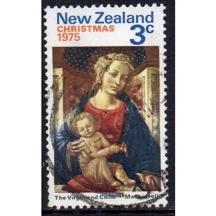 New Zealand 1975 Christmas - The Virgin & Child, Machievelli 3c Used