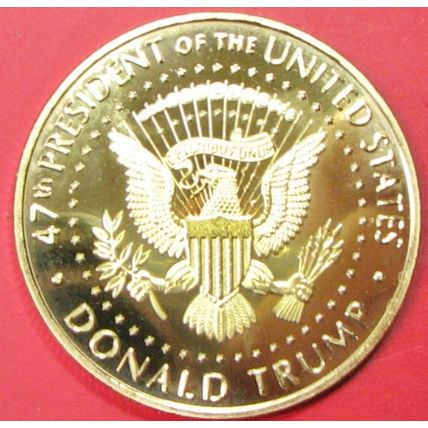 Trump Assassination Attempt. Challenge Coin. 1.50" Gold Tone. 73b.