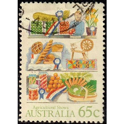Australia 1987 Agricultural Show 65c Used Stamp Agriculture Produce