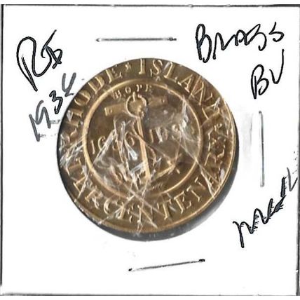 1936 Rhode Island Brass Medal BU
