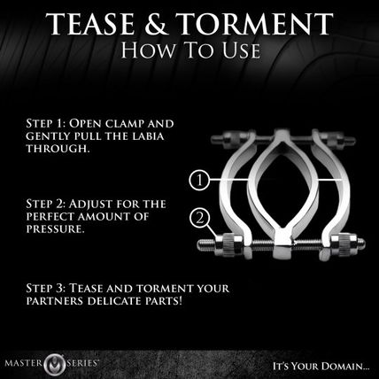 Stainless Steel Adjustable Pussy Clamp BDS&M Master Series torment Torture BDSM