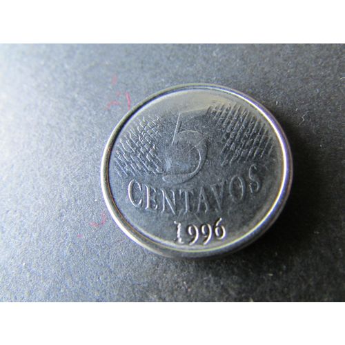 1996 BRASIL FIVE CENTAVOS FREE POST. AQ