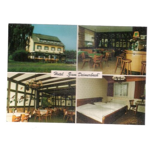 HOTEL, ZUM DEIMERBACH, ROTH ,BAVARIA, multiview unused vintage postcard