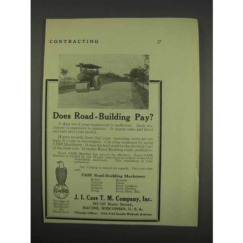 1913 J.I. Case Road Building Machines Ad