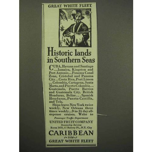 1930 United Fruit Co. Great White Fleet Cruise Ad