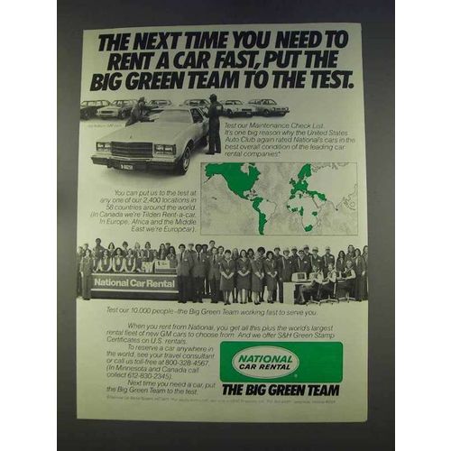 1977 National Car Rental Ad - Put To The Test
