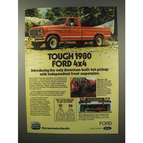 1980 Ford Pickup Truck Ad - Tough 4x4