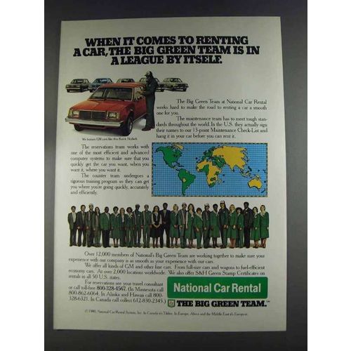1980 National Car Rental Ad - League by Itself